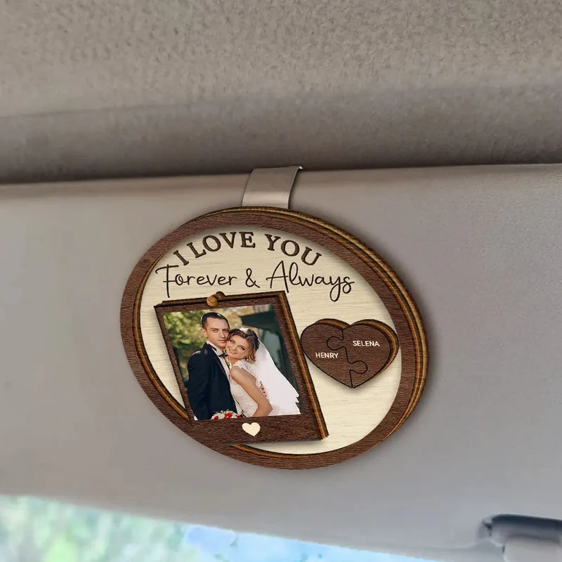 Personalized Wooden Car Visor Clip with Photo & Drive Safe I Love You Message – Custom Couple Keepsake & Unique Gift for Everyday Drives - Image 7