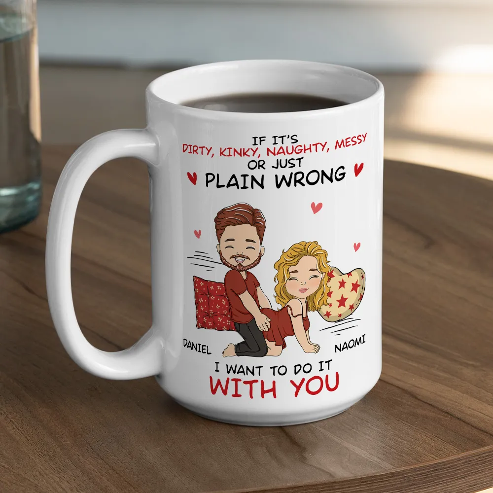 Personalized Ceramic Mug Funny Couple Cartoon Quote Gift for Boyfriend or Girlfriend Cute Flirty Coffee Mug - Image 3