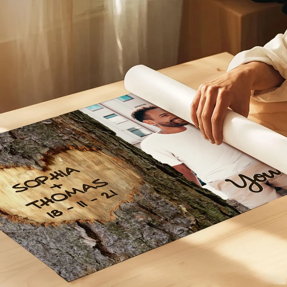 You & Me We Got This Couple Poster, Personalized Photo Wall Art with Rustic Tree Heart Vibe, Sweet Gift for Couples - Image 6