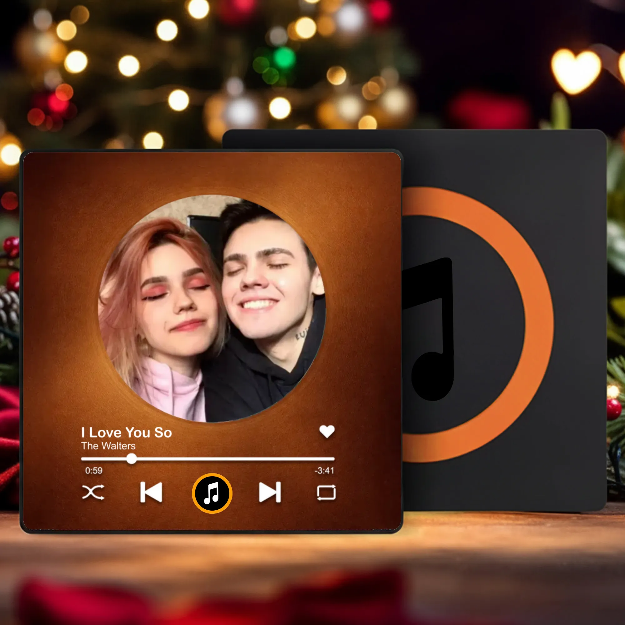 Acrylic Music Magnet Personalized Photo Song Player Keepsake for Fridge Anniversary Gift or Valentine's Day Gift for Her or Him
