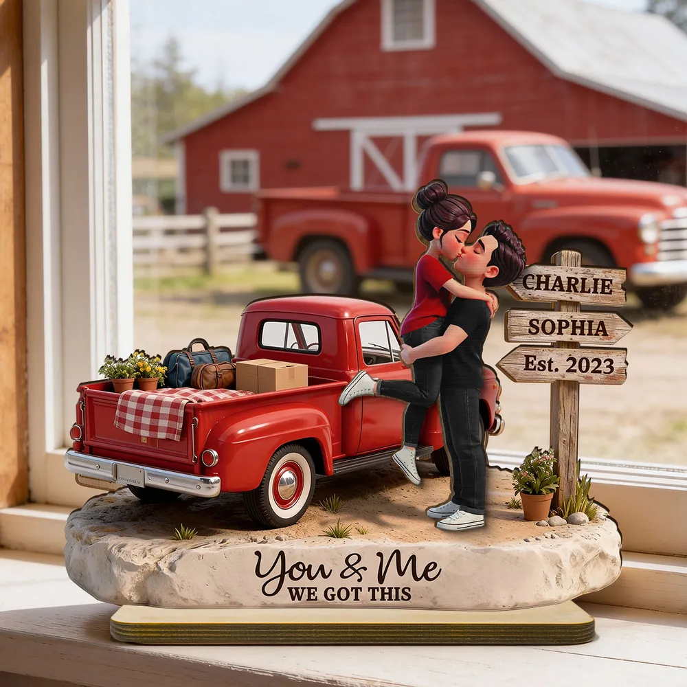 You & Me We Got This 2-Layer Wooden Plaque, Personalized Couple Keepsake Gift for Anniversary or Home Decor - Image 5