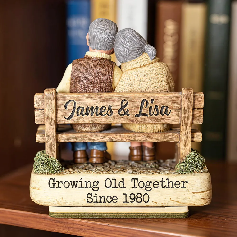 Personalized 2-Layer Wooden Plaque with Cuddling Couple on a Bench, Unique Gift for Couples, Sweet Home Display - Image 3
