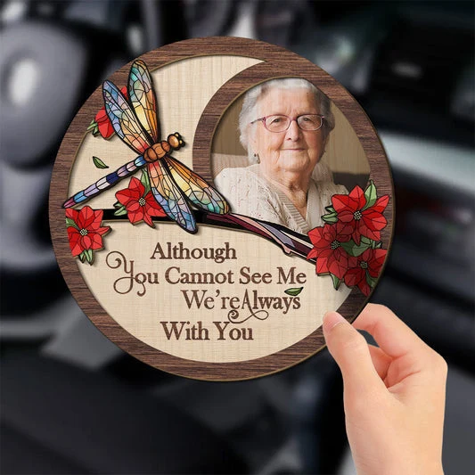 I'm Always With You Cardinal Photo 2-Layer Wooden Car Visor Clip Personalized Keepsake for a Heartwarming Gift - Image 5