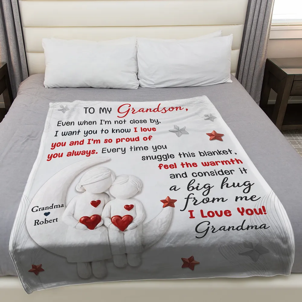 To My Grandson Fleece Blanket I Want You To Know How Much I Love You Unique Gift From Grandma - Image 6