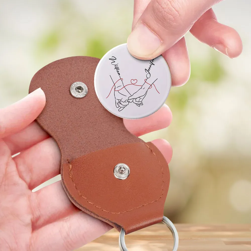 Personalized Pocket Hug Token For Husband, Holding Hands Line Art, A Unique Romantic Gift He Can Carry Daily - Image 6