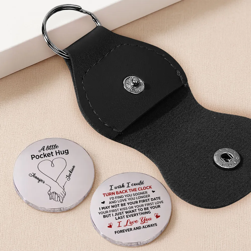 Personalized Pocket Hug Token with Holding Hands Heart Design, Everyday Love Keepsake, Unique Romantic Gift - Image 6
