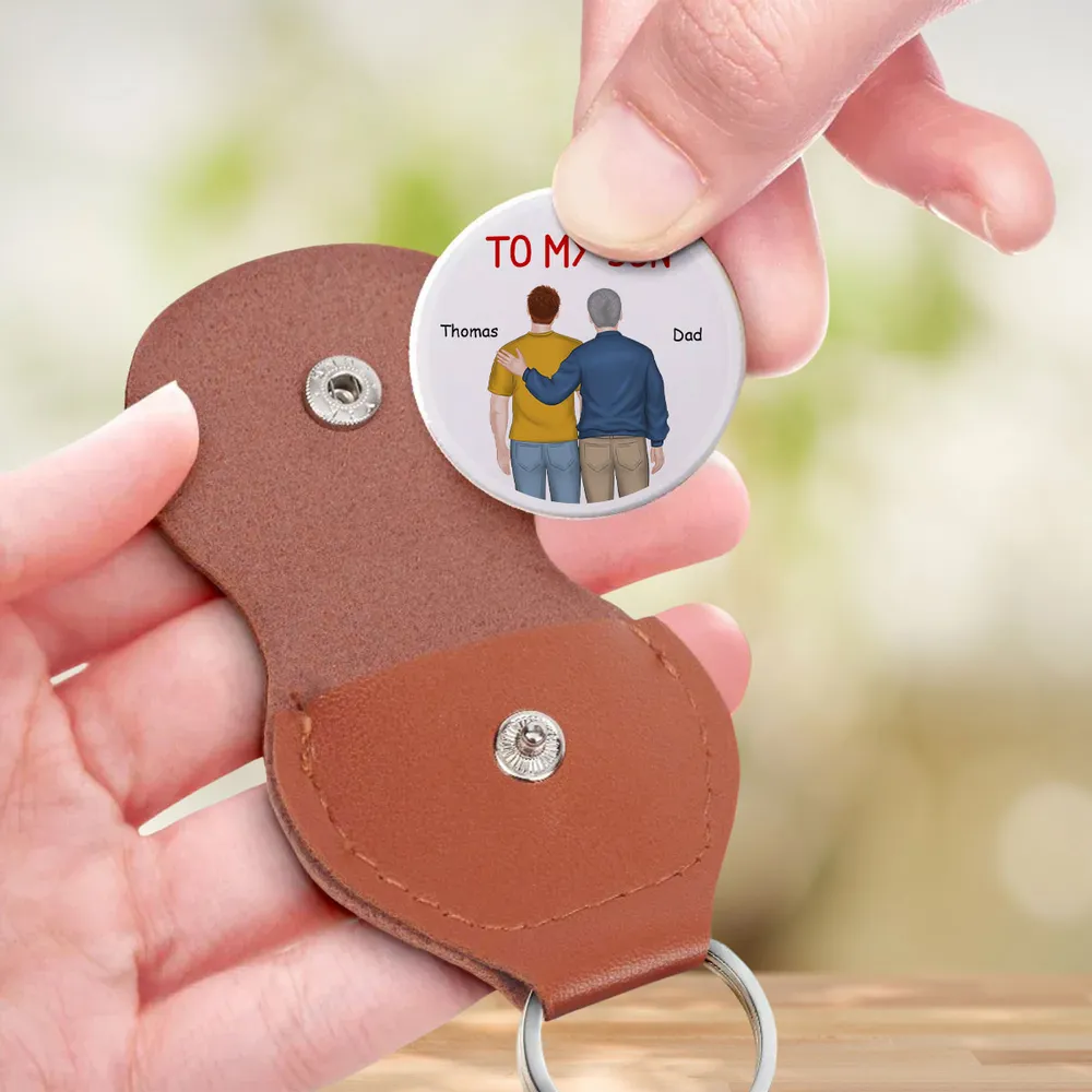 Personalized Pocket Hug for Son, Dad and Son Hugging Keepsake, Unique Encouragement Gift for Him - Image 3