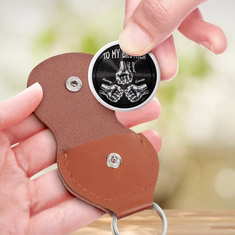 Personalized Pocket Hug Token for Brother, Fist Bump Design, Unique Everyday Keepsake Gift He Can Carry - Image 3