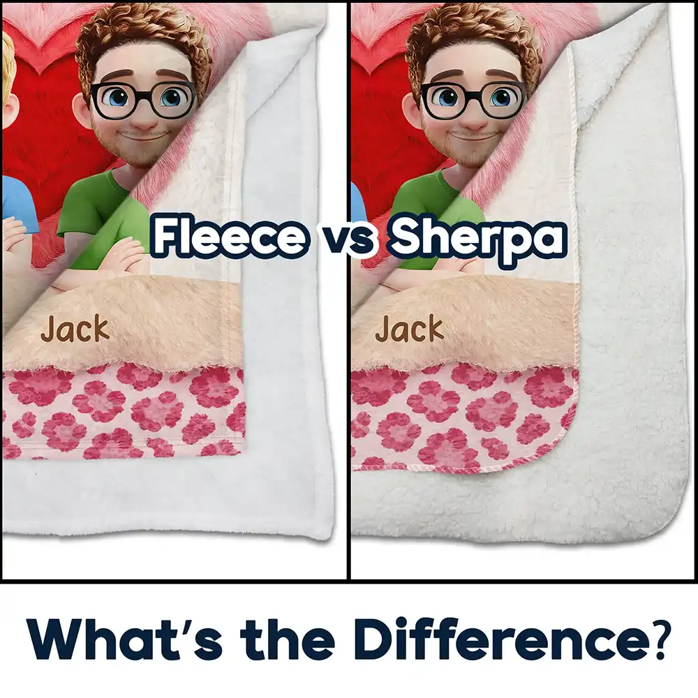 This Is Our Cuddle Blanket Personalized Fleece Blanket with Adorable Couple Illustration - Sweet Cozy Gift for Couples - Image 4