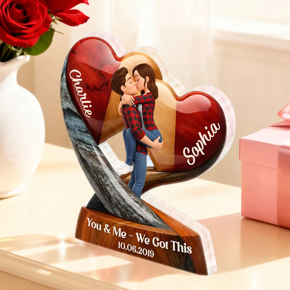You & Me We Got This Personalized Shaped Acrylic Block Plaque Romantic Couple Keepsake Valentine's Day Gift - Image 8