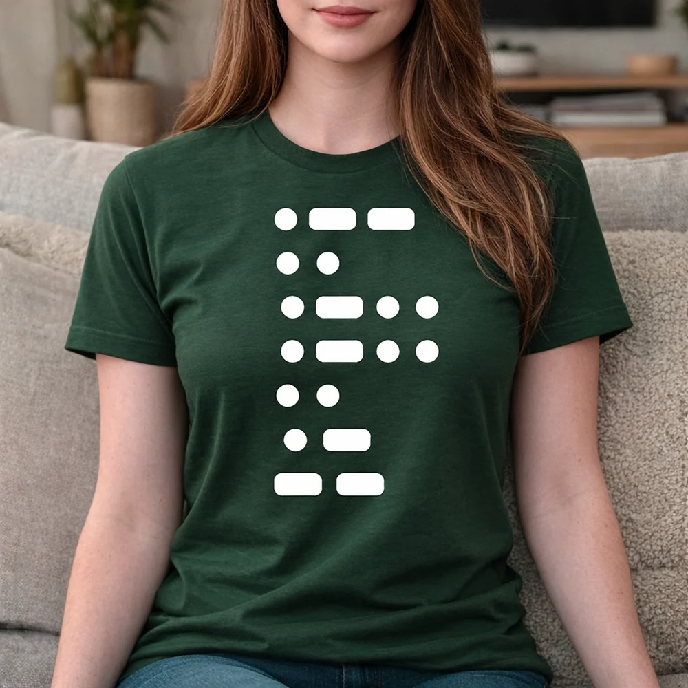 Secret Message Morse Code Classic Tee, Clean Minimal Graphic for Everyday Wear, Thoughtful Personalized Gift for Couples or Friends - Image 2