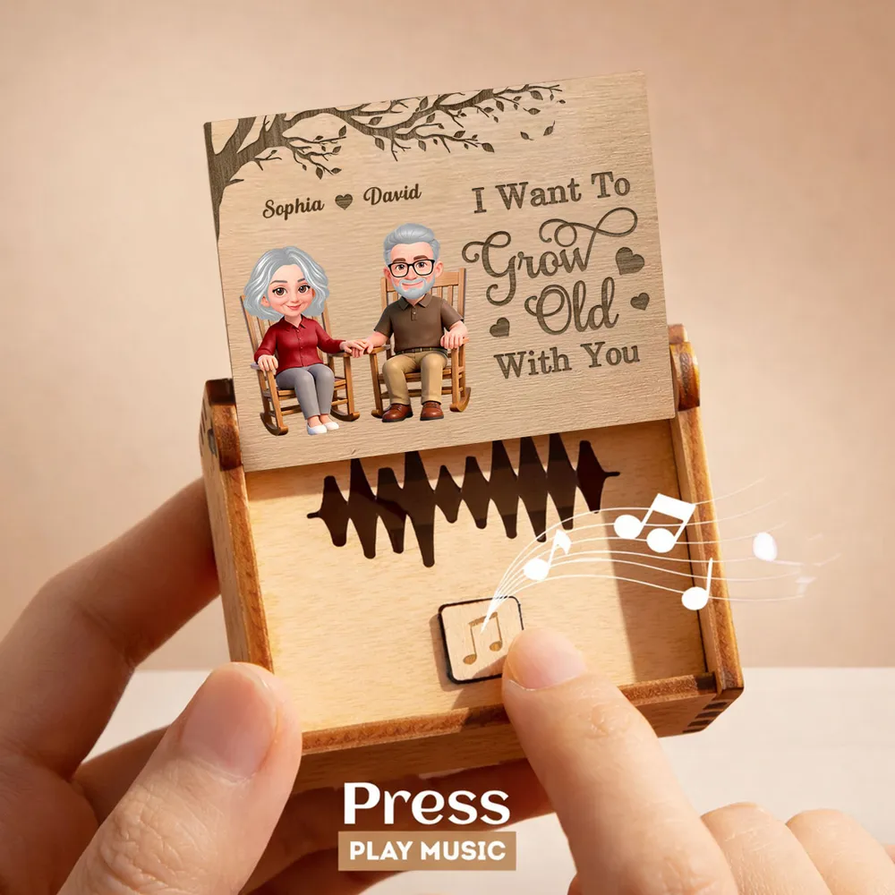 My Favorite Place Is Next To You Personalized Wooden Music Box, Sweet Couple Gift for Anniversary or Valentine's Day - Image 3