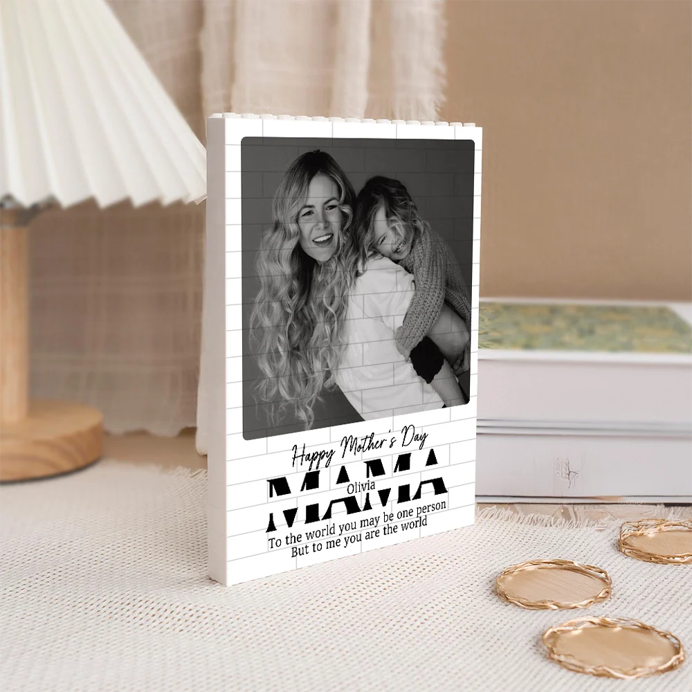Custom PVC Building Brick Puzzle for Mom - Happy Mother's Day Photo Keepsake, Heartwarming Unique Gift - Image 6