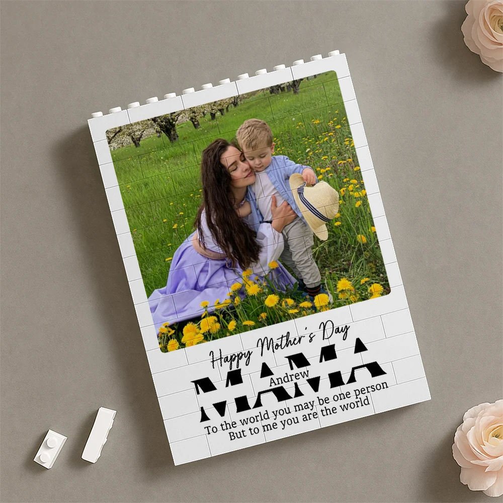 Custom PVC Building Brick Puzzle for Mom - Happy Mother's Day Photo Keepsake, Heartwarming Unique Gift - Image 7