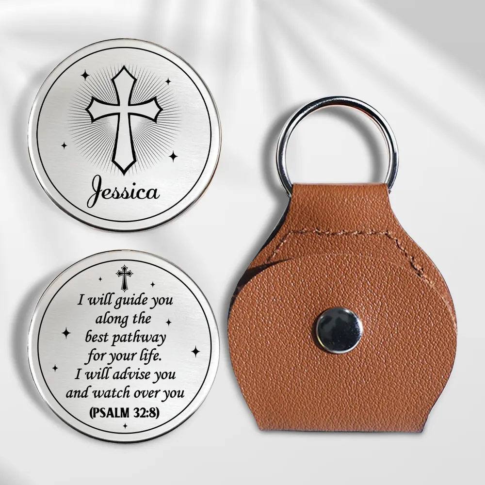 Personalized Pocket Hug with Cross Design, Faith-Inspired Everyday Keepsake, Unique Christian Gift for Her - Image 2