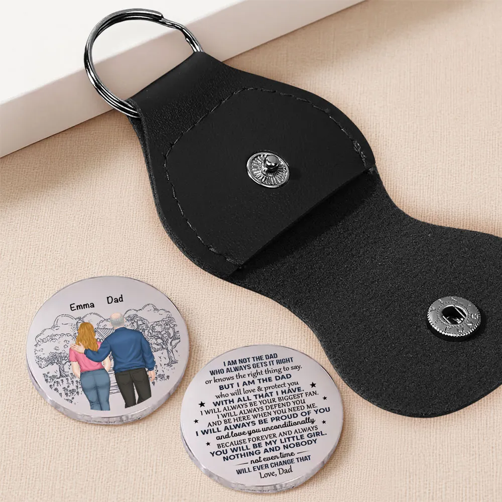 Personalized Pocket Hug for Daughter from Dad, Custom Keepsake Token with Walking Together Art, Unique Gift She Can Carry - Image 2