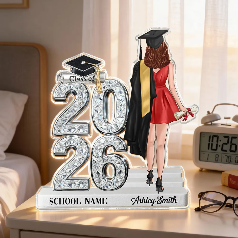 Personalized Shaped Acrylic Block Plaque Graduation Keepsake, Class Of Design With Cap, Unique Gift For Graduate - Image 5