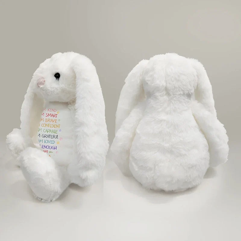 Personalized Plush Bunny with Positive Affirmations, Sweet Nursery Keepsake, Unique Gift for Kids - Image 5