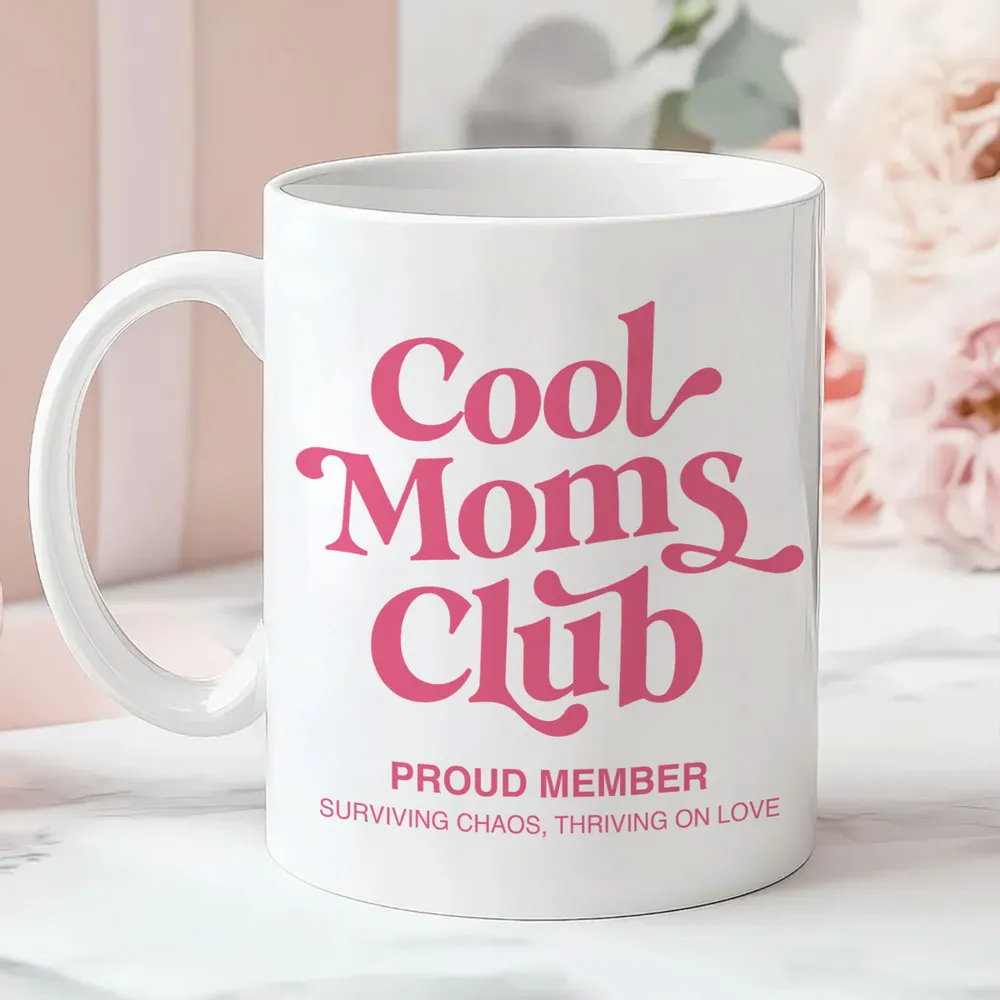 Personalized Cool Moms Club Ceramic Mug With Custom Cartoon Mom, Cute Daily Coffee Gift For Mom And Wife - Image 2