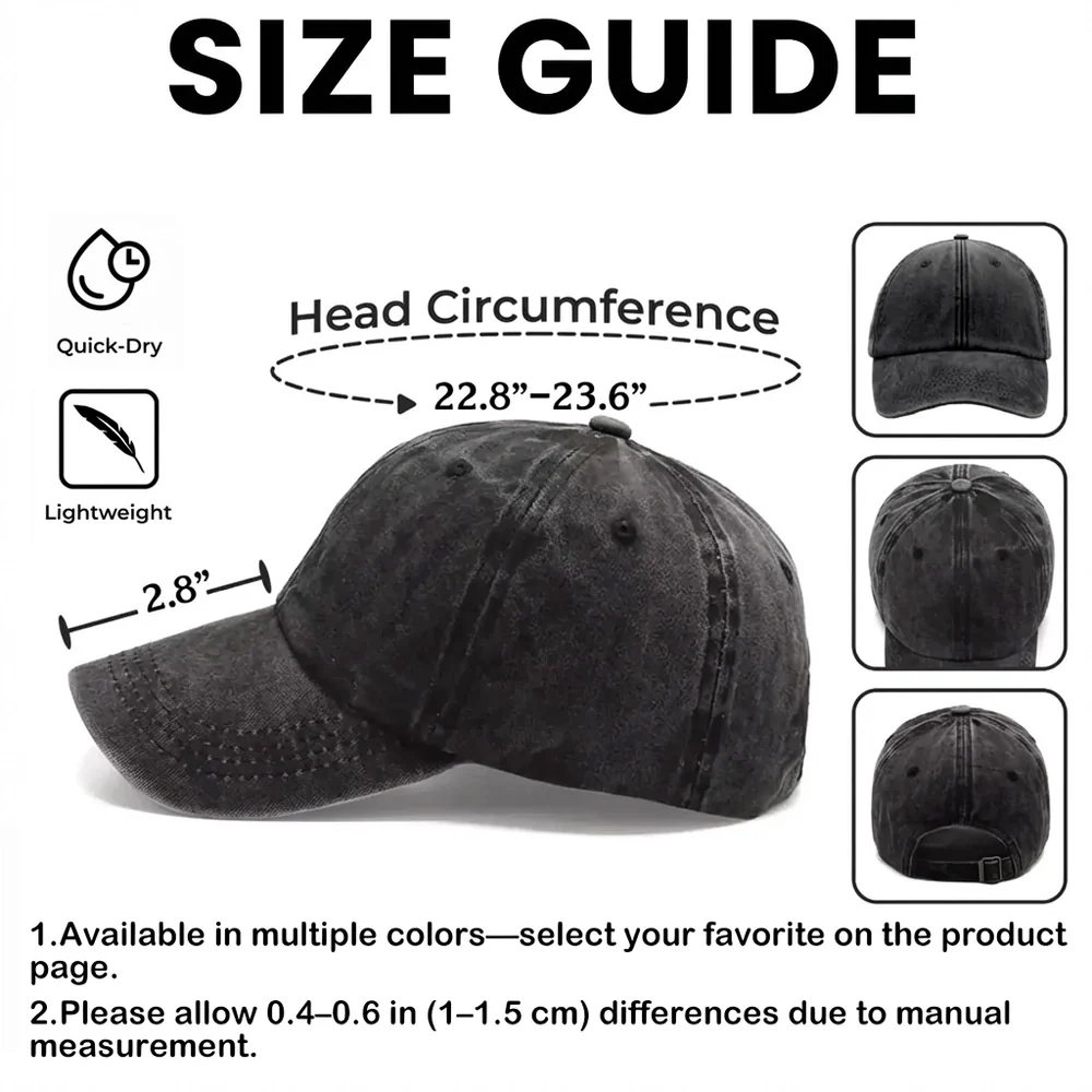 Personalized Washed Denim Baseball Cap with Vintage Fish Logo, Casual Outdoor Wear, Unique Gift for Fishing Lovers - Image 4