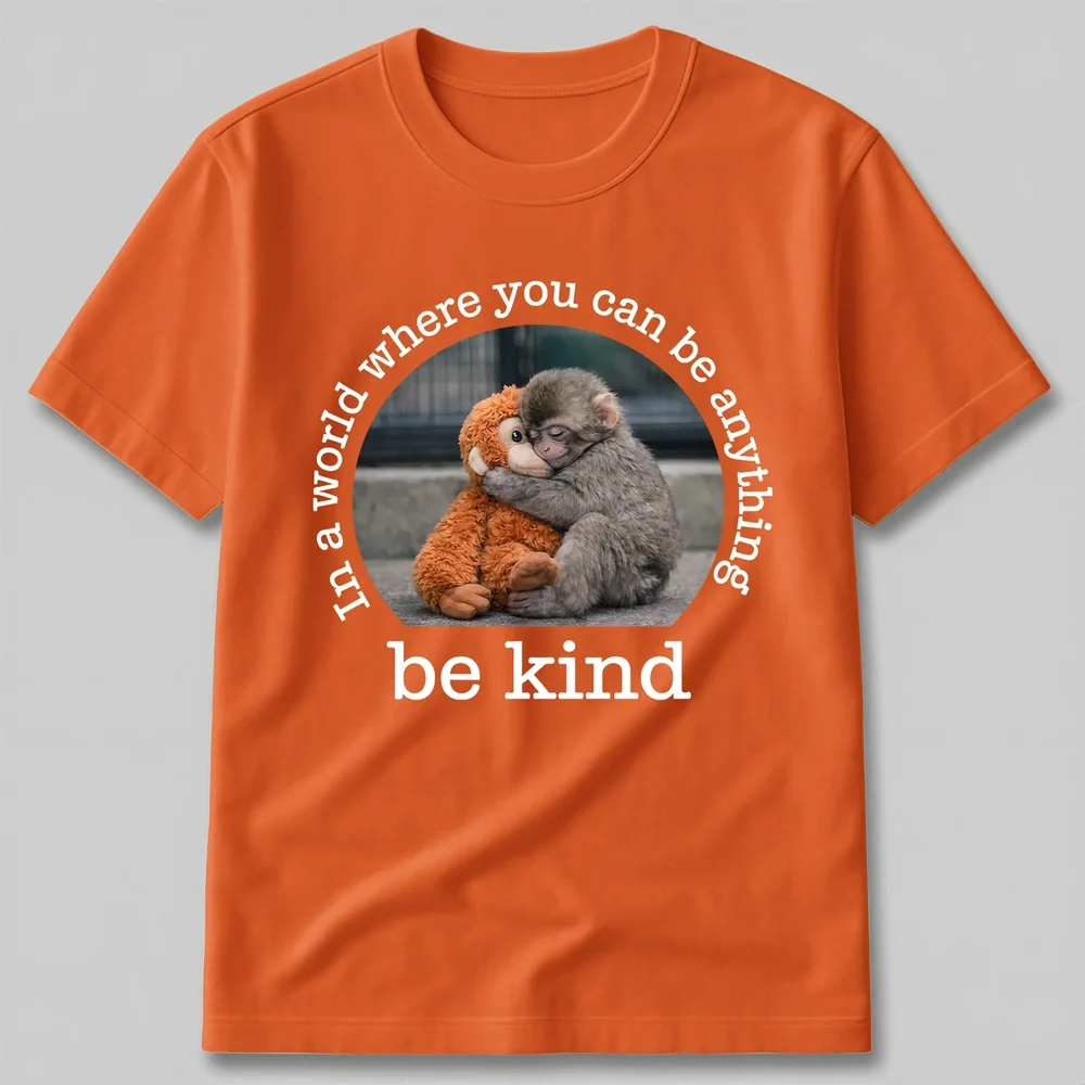 Team Punch Classic Tee Funny Baby Monkey Dragging Plush Shirt - Unique Creative Gift for Animal Lovers - Image 2