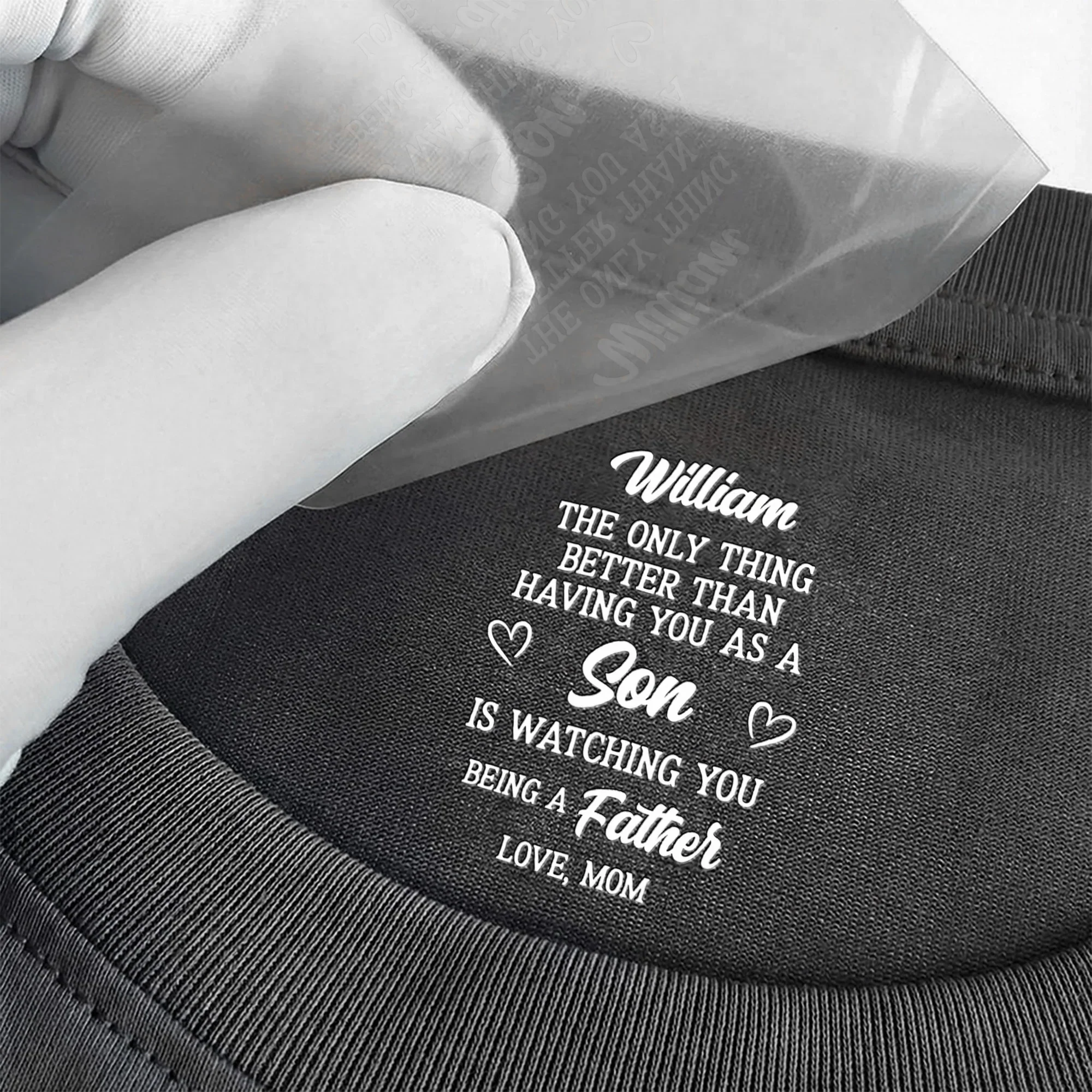 Personalized Son Pride Classic Tee, Funny Heartwarming Quote Shirt, Unique Gift for Mom or Dad - Image 3