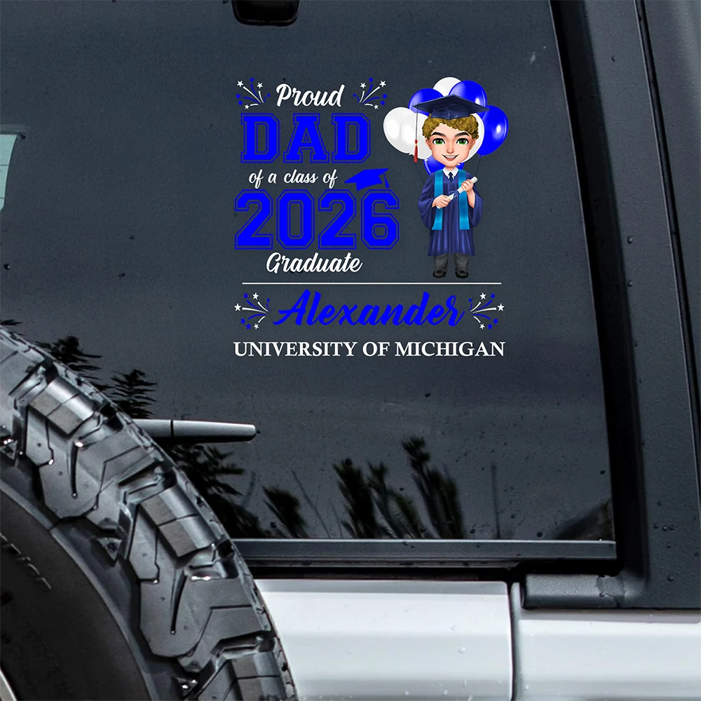 Personalized Graduation Sticker Decal Proud Family Class of 2026 Style Car Window Decor Unique Gift for Grad Supporters - Image 2