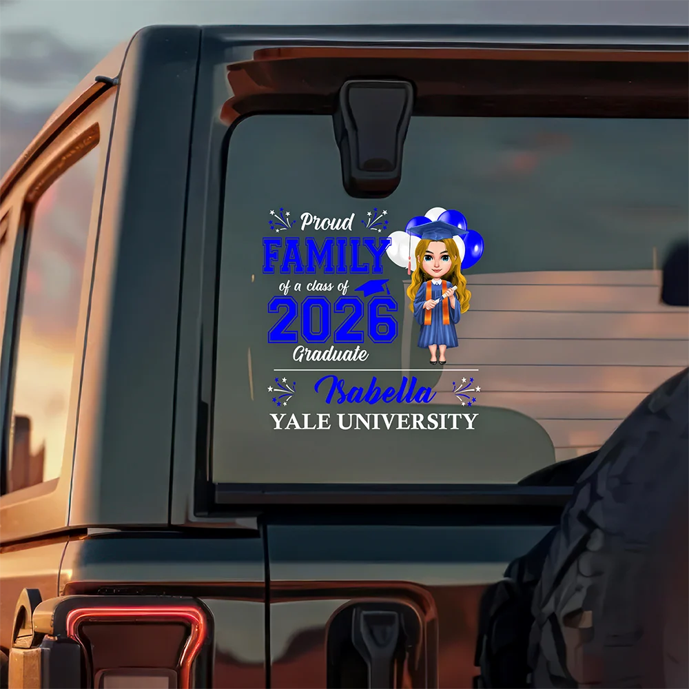 Personalized Graduation Sticker Decal Proud Family Class of 2026 Style Car Window Decor Unique Gift for Grad Supporters - Image 5