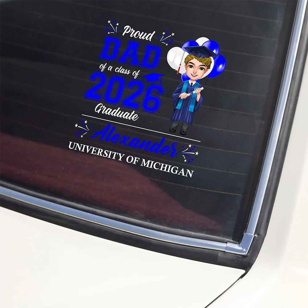 Personalized Graduation Sticker Decal Proud Family Class of 2026 Style Car Window Decor Unique Gift for Grad Supporters - Image 6