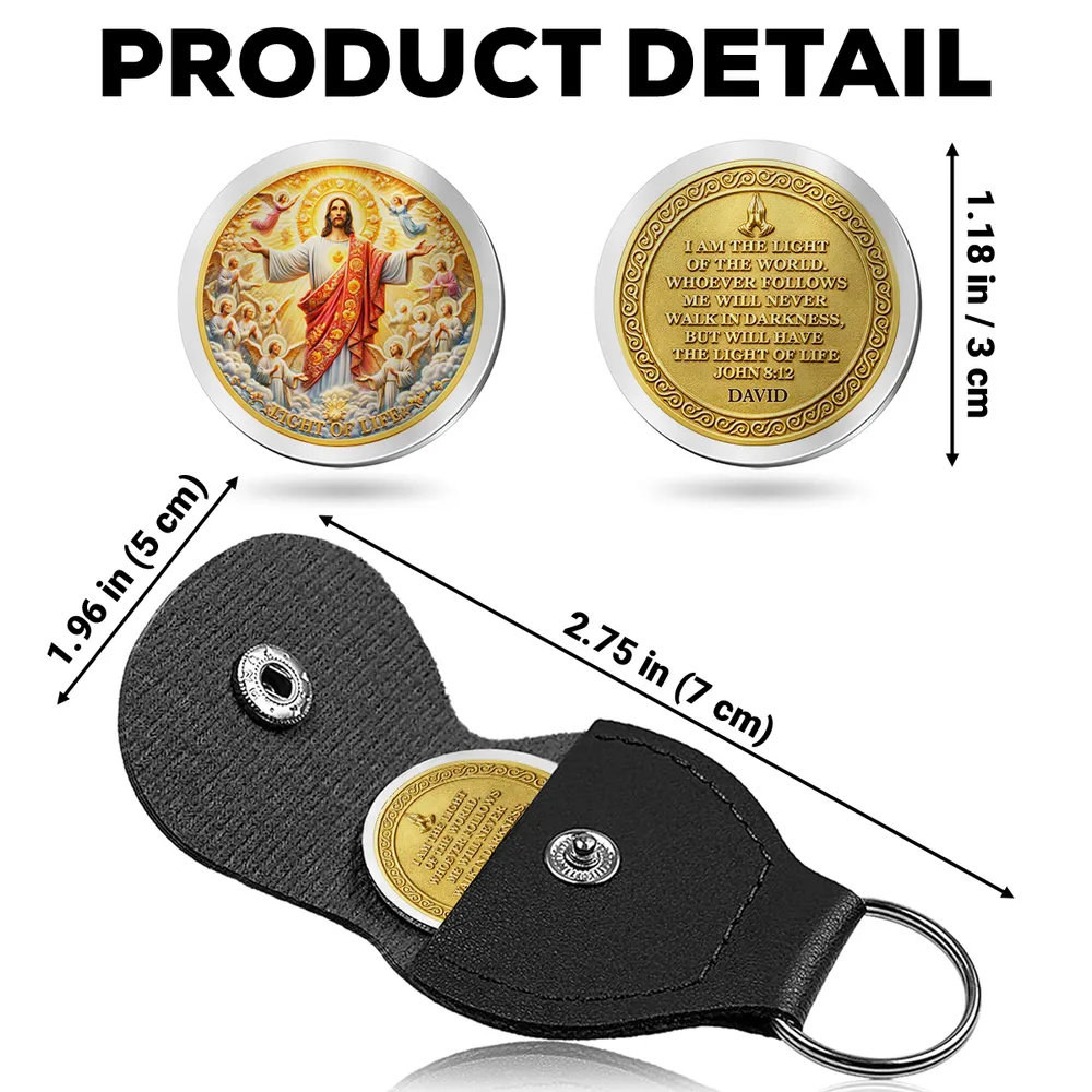 Personalized Pocket Hug Light of Life Keepsake Keychain Style Gift for Him or Her, A Daily Faith Reminder - Image 4