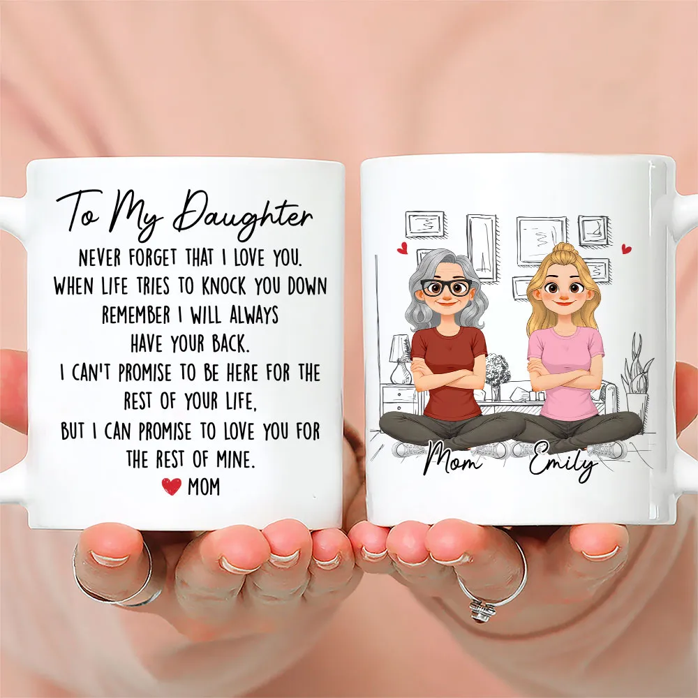 Personalized White Ceramic Mug With Mom and Son Cartoon Quote, Unique Encouraging Gift for Son From Mom - Image 5