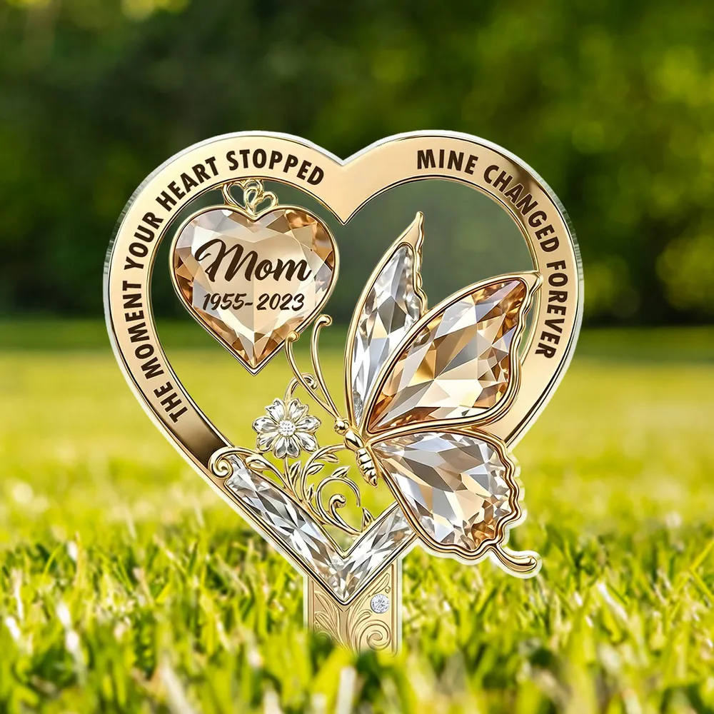 Custom Acrylic Garden Stake with Heart Quote and Butterfly - Unique Remembrance Gift That Keeps Love Close - Image 3