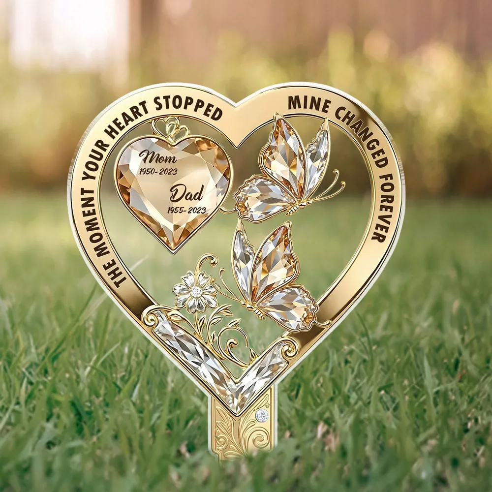 Custom Acrylic Garden Stake with Heart Quote and Butterfly - Unique Remembrance Gift That Keeps Love Close - Image 4