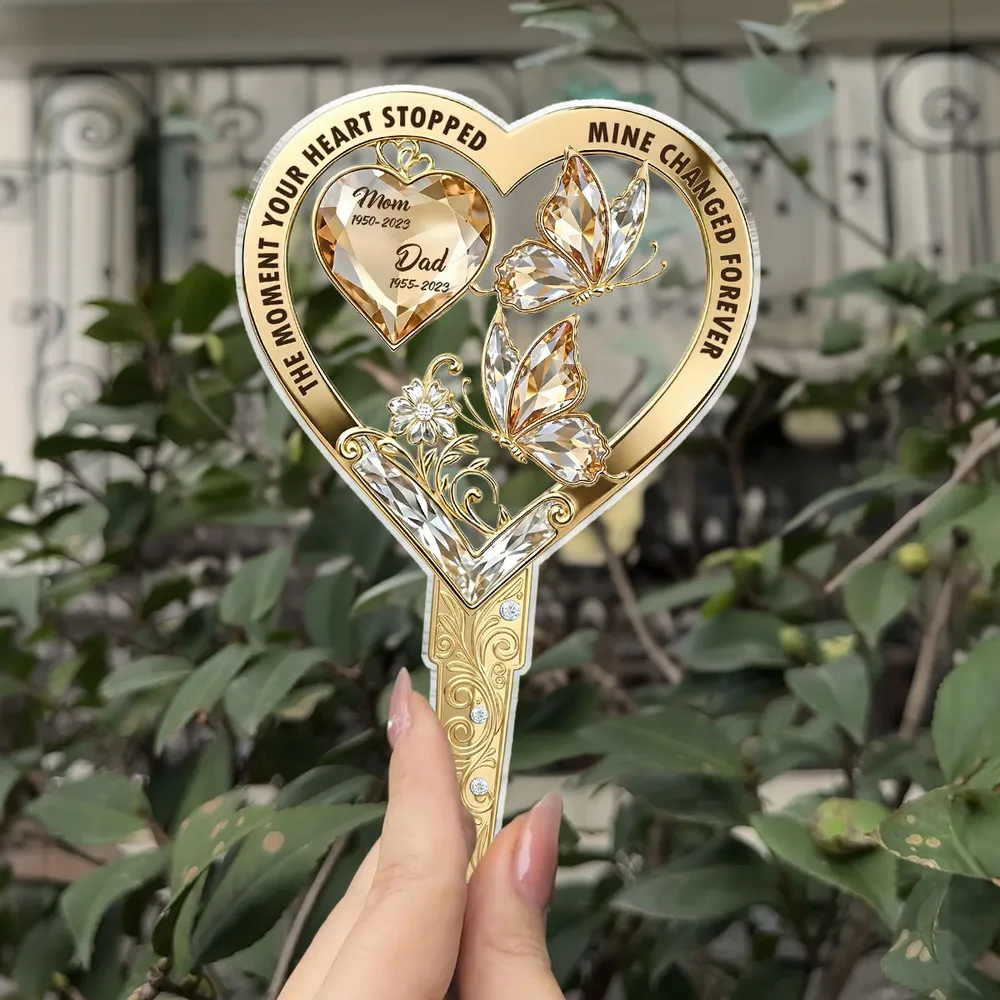 Custom Acrylic Garden Stake with Heart Quote and Butterfly - Unique Remembrance Gift That Keeps Love Close - Image 5
