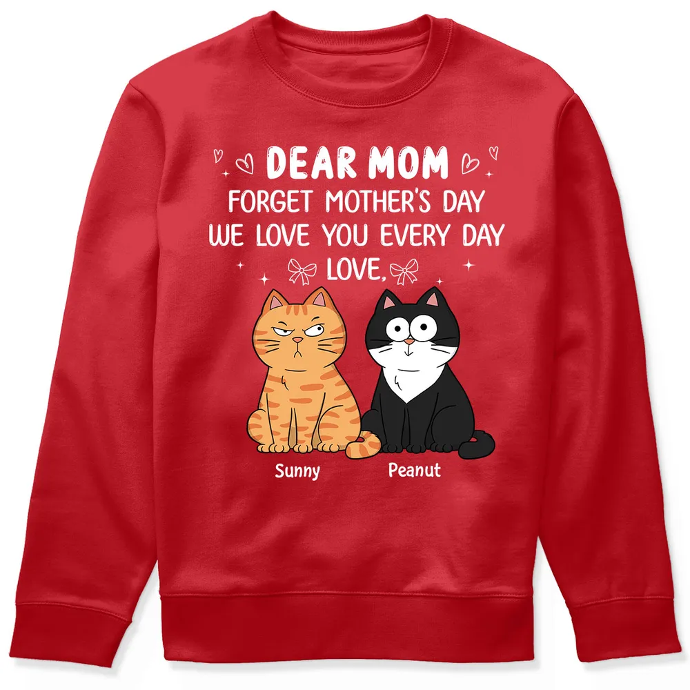 Personalized Classic Tee Dear Mom Cat Cartoon Quote Shirt - Unique Mother's Day Gift From Cat Lovers - Image 3