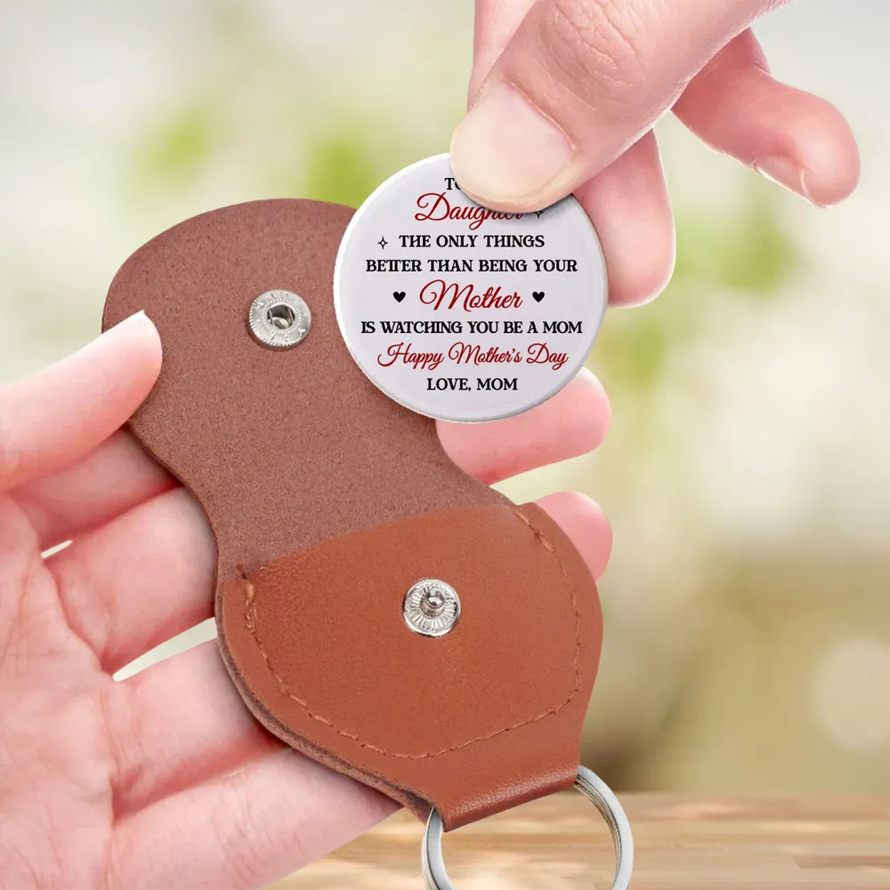 Personalized Pocket Hug Token for Daughter, Motherhood Quote, Happy Mother's Day Keepsake, Unique Gift from Mom - Image 4