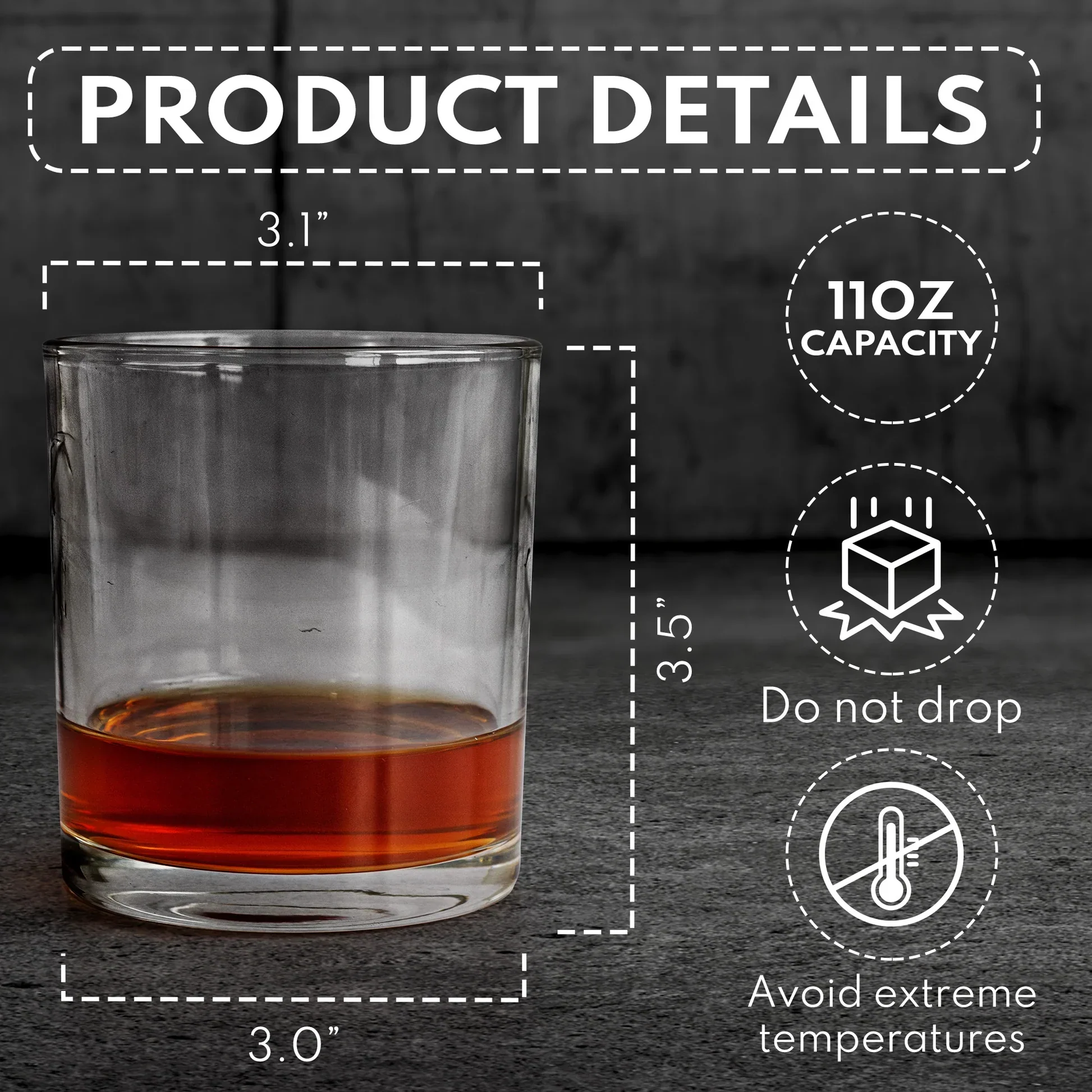 Personalized Whiskey Glass for Dad, Funny 'Reasons You Drink' Cartoon Design, Unique Gift for Father's Day or Birthday - Image 4