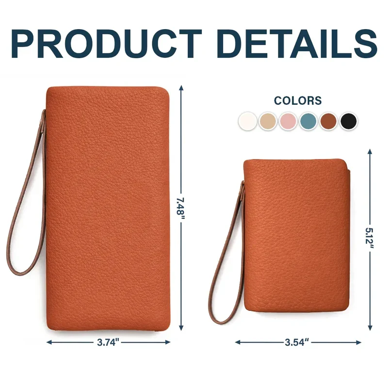 Blooming In Love Personalized Tri-Fold PU Leather Wristlet Wallet, Soft Pink Iris Wristlet, Thoughtful Gift for Her - Image 5