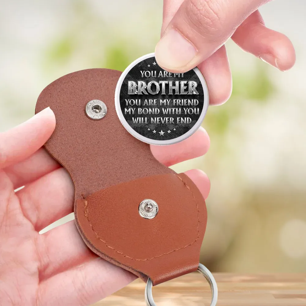 Personalized Pocket Hug for Brother, You Are My Brother You Are My Friend Keepsake, Unique Gift He'll Carry Daily - Image 3
