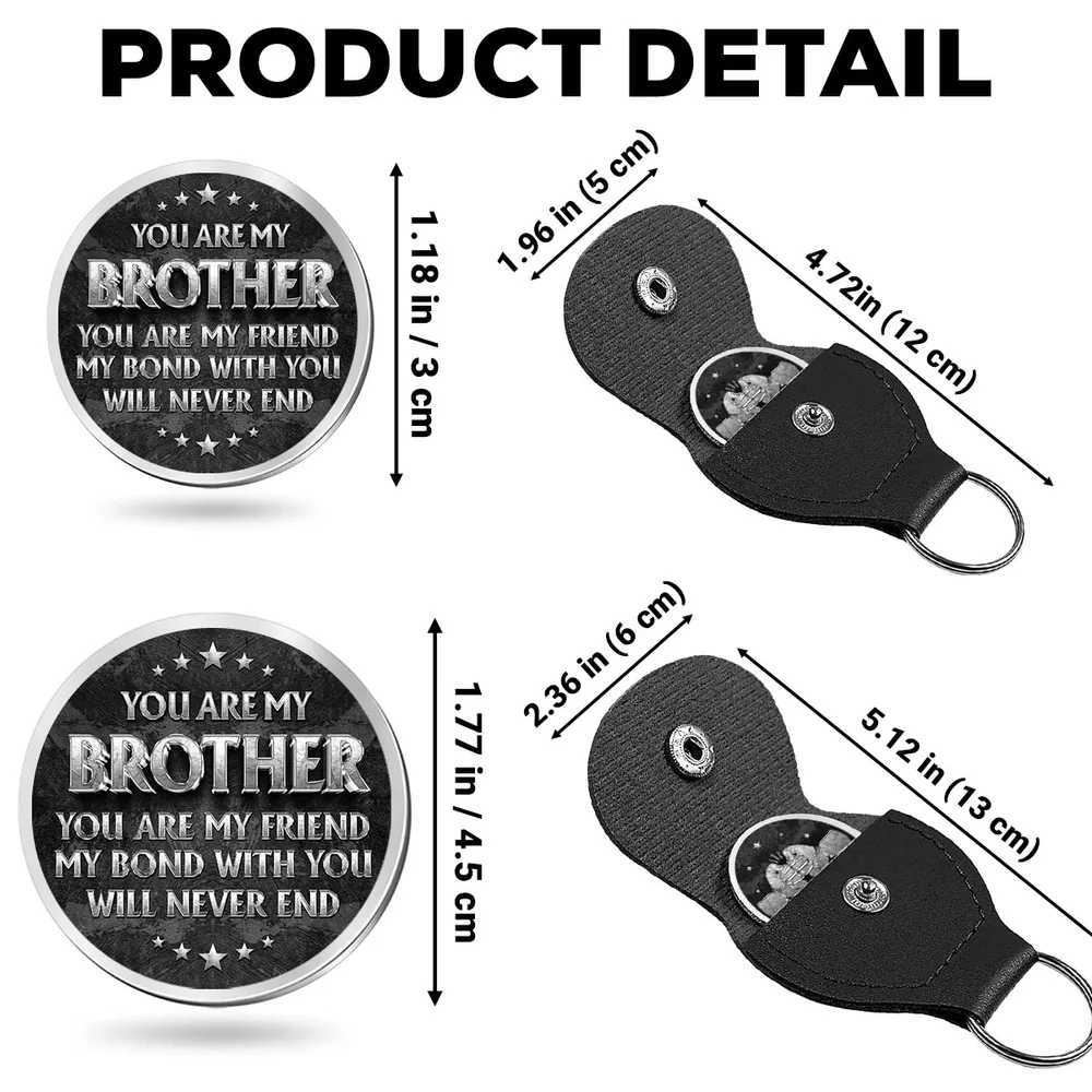 Personalized Pocket Hug for Brother, You Are My Brother You Are My Friend Keepsake, Unique Gift He'll Carry Daily - Image 4