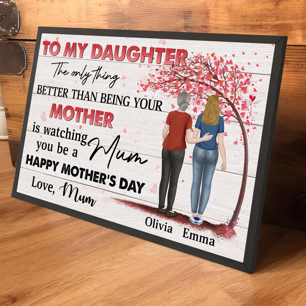 To My Daughter Personalized Poster, Mom and Daughter Walking Away Together, Heartwarming Wall Art and Unique Mother's Day Gift - Image 5