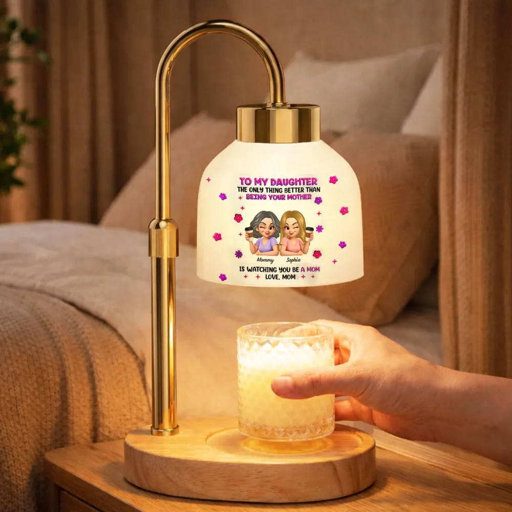 Personalized Candle Warmer Lamp for Daughter, Watching You Be a Mom Quote, Cute Cartoon Gift from Mom - Image 7