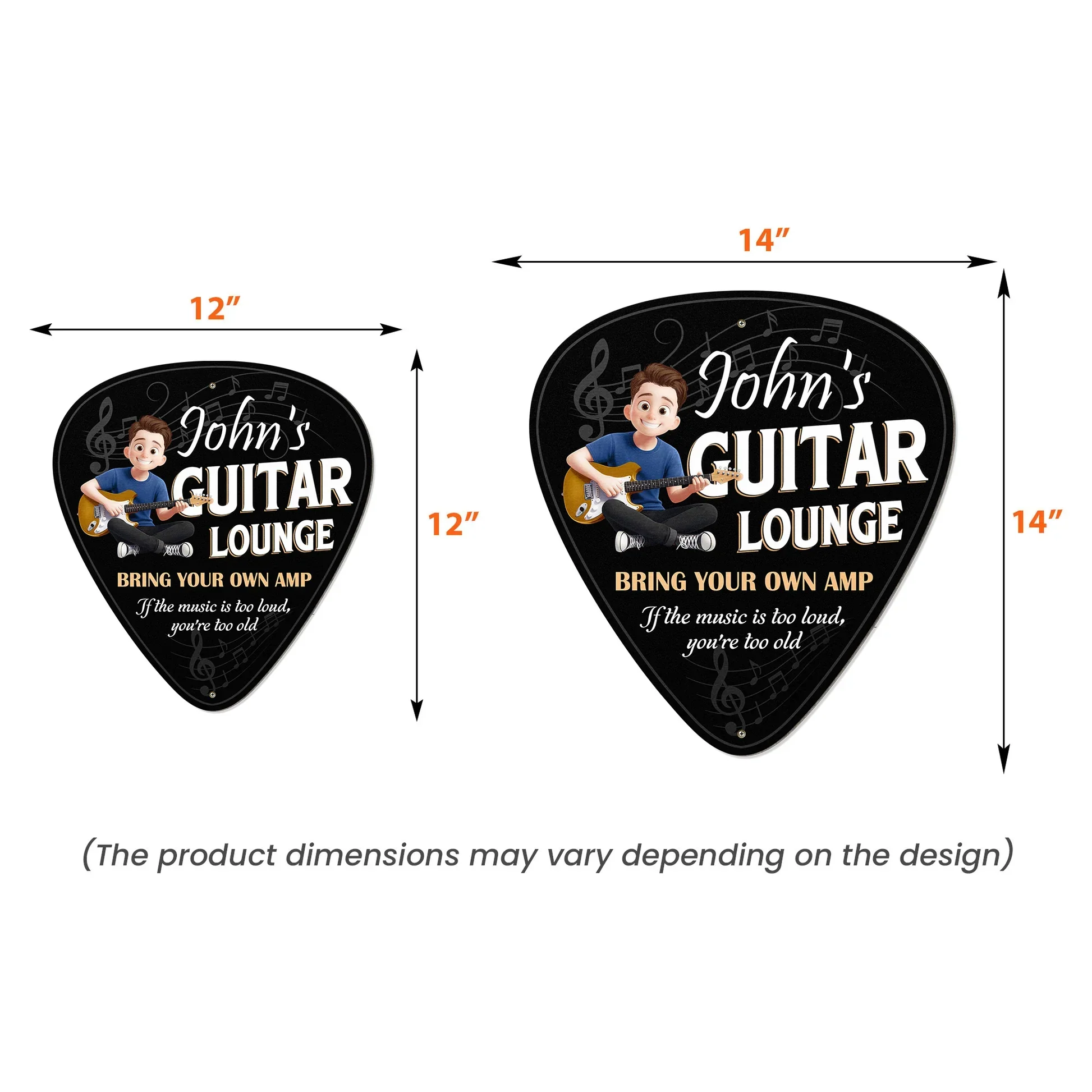 Personalized Shaped Metal Sign Guitar Lounge Music Room Wall Decor - Unique Gift for Guitar Lovers - Image 4