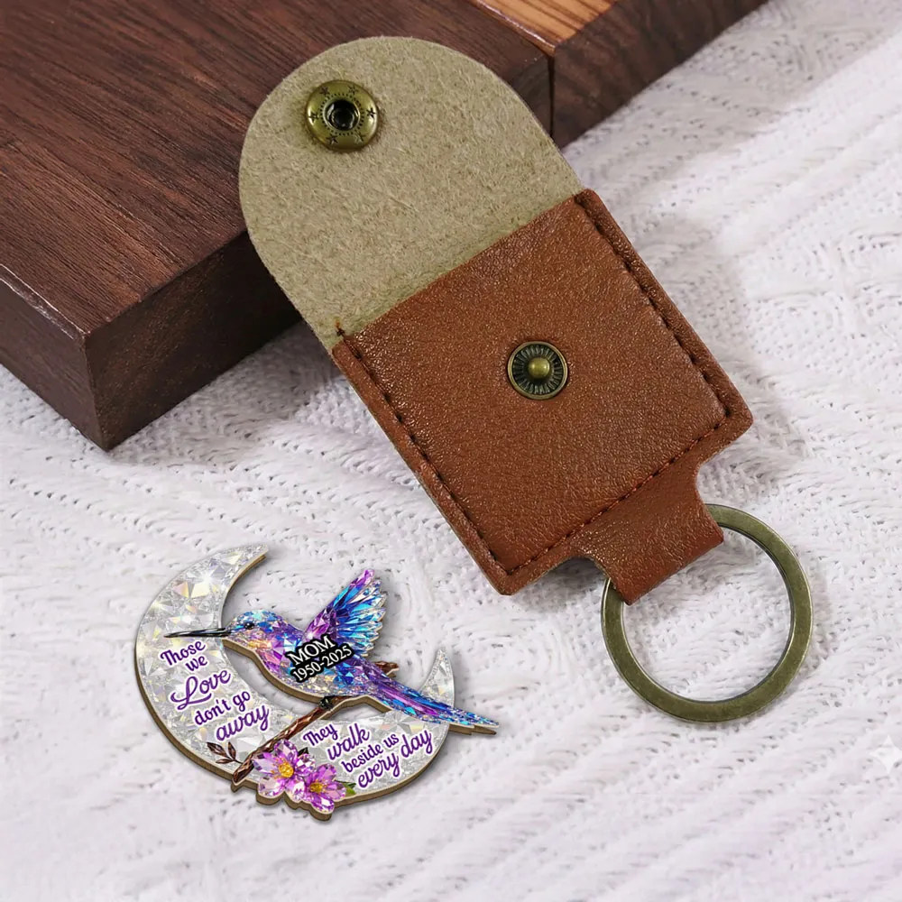 Personalized Wooden Pocket Hug Memorial Gift, Hummingbird Moon Design, A Comforting Unique Keepsake for Family - Image 5