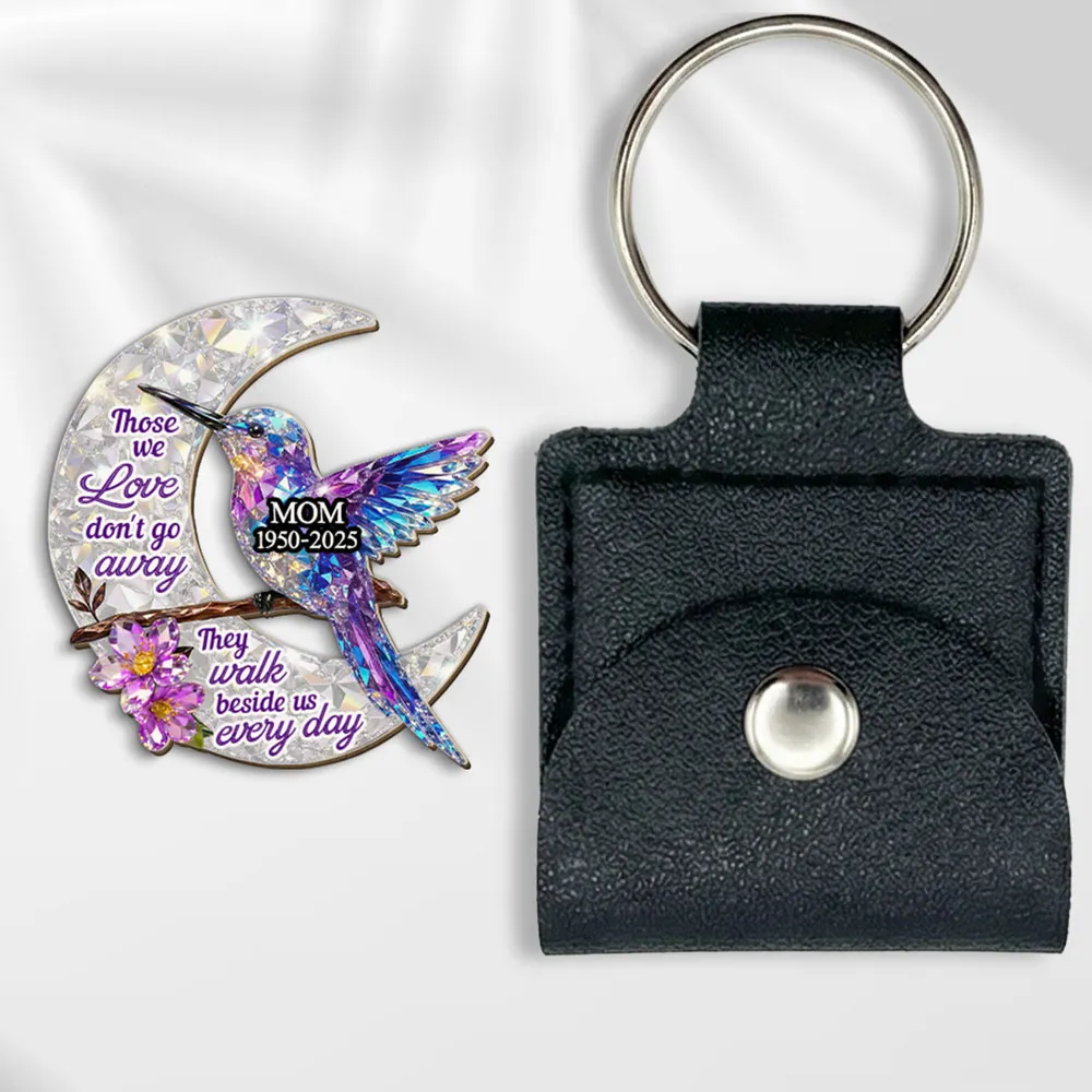 Personalized Wooden Pocket Hug Memorial Gift, Hummingbird Moon Design, A Comforting Unique Keepsake for Family - Image 6