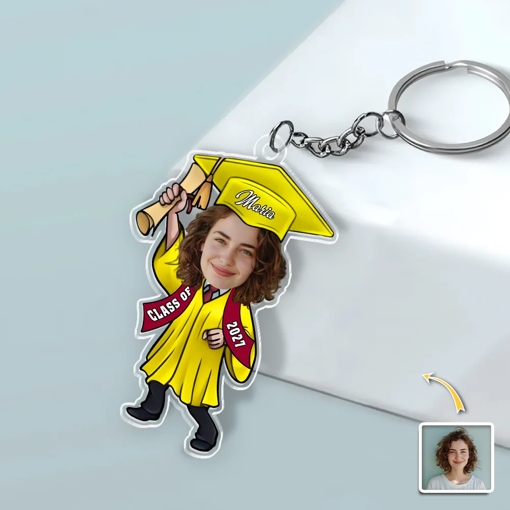 Custom Photo Graduation Acrylic Keychain, Cute Graduate Holding Diploma Charm, A Fun Keepsake Gift - Image 6
