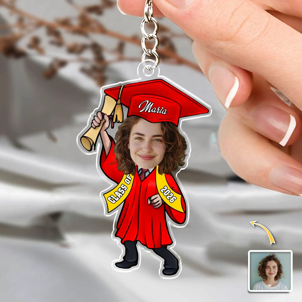 Custom Photo Graduation Acrylic Keychain, Cute Graduate Holding Diploma Charm, A Fun Keepsake Gift - Image 7