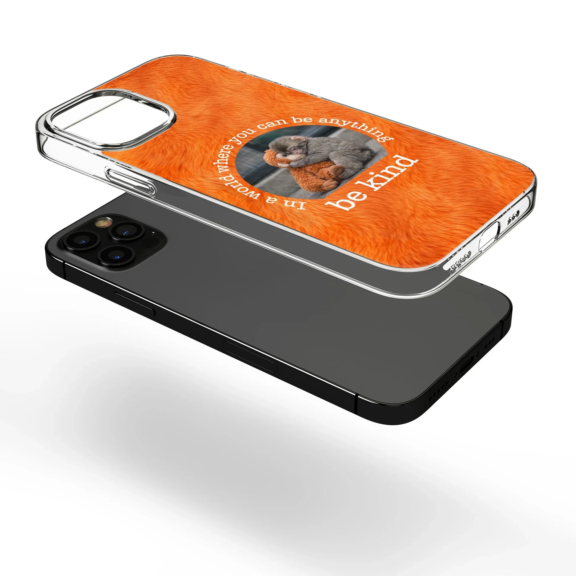 Baby Punch Monkey Personalized Phone Case with Photo Style Print In a World Where You Can Be Anything Be Kind Unique Gift - Image 5
