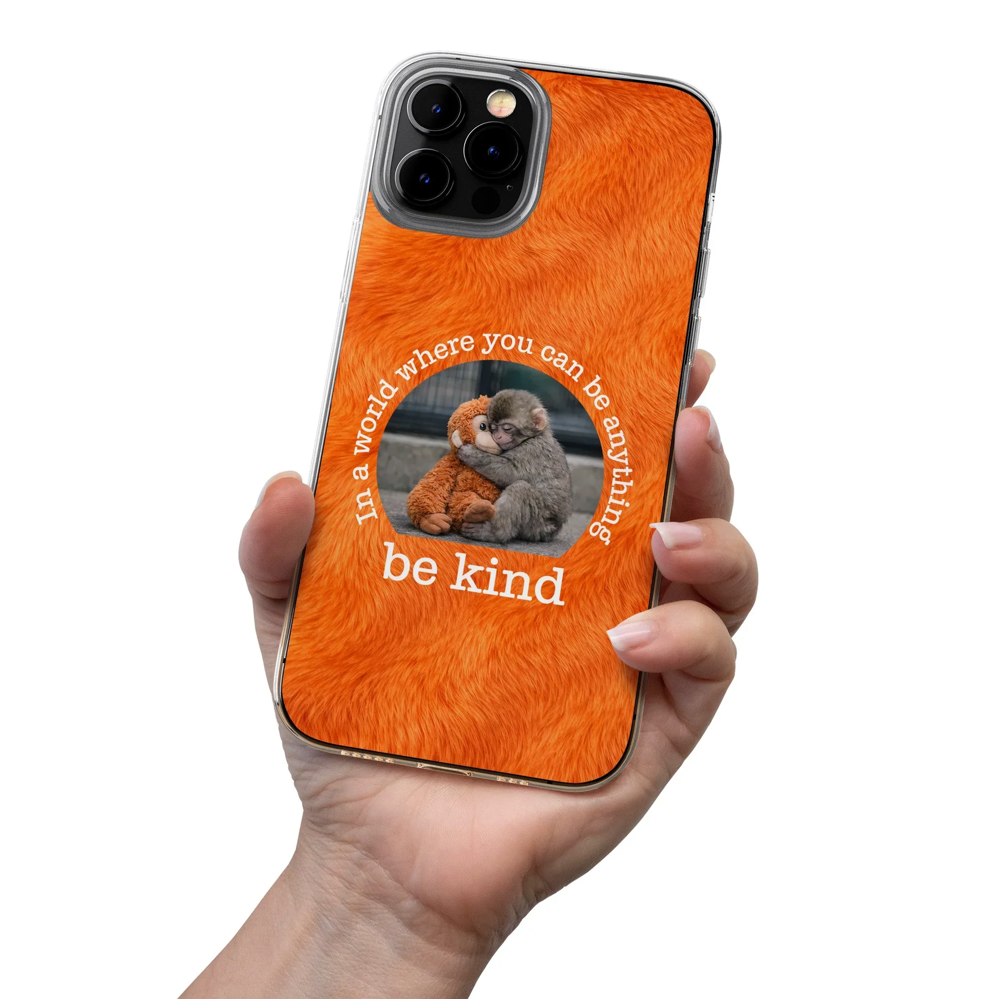 Baby Punch Monkey Personalized Phone Case with Photo Style Print In a World Where You Can Be Anything Be Kind Unique Gift - Image 6