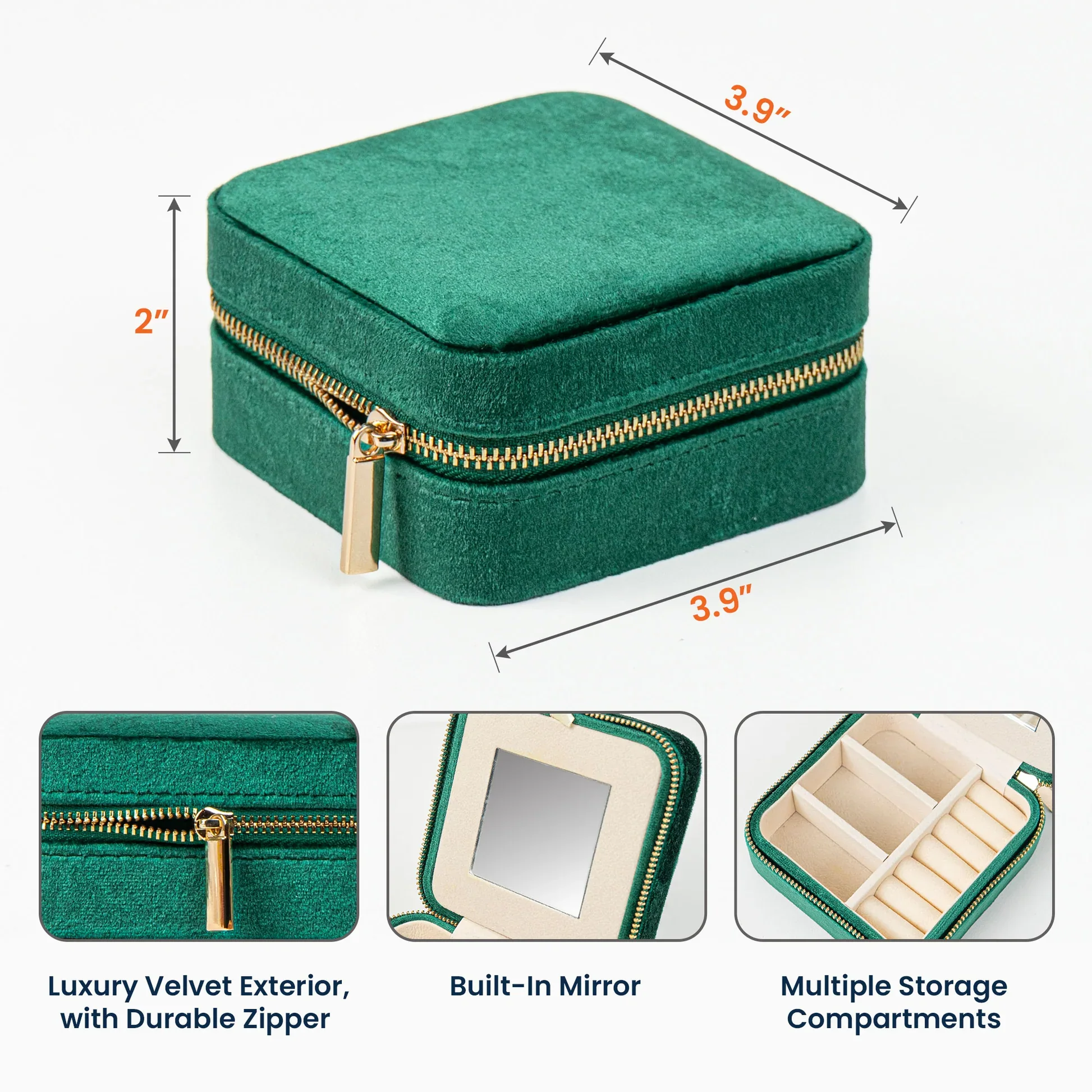 Personalized Velvet Travel Jewelry Box with Custom Photo & Birth Flower, Unique Keepsake Gift for Daughter or Sister - Image 4